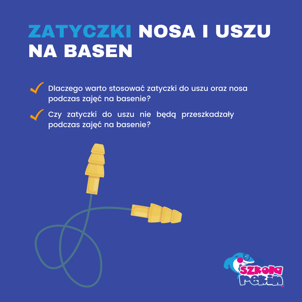 Zatyczki nosa i uszu na basen